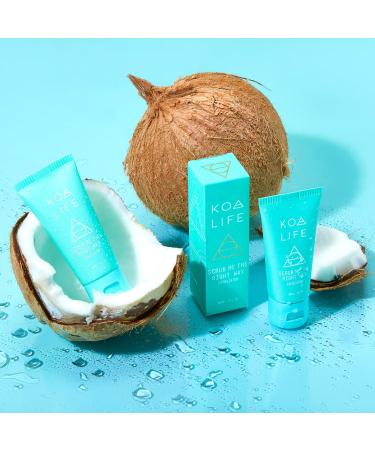 Koa Life Exfoliating Face Scrub - Vegan Eucalyptus & Coconut Shell Scrub for Sensitive Skin - 15ml - Buy Online on GoSupps.com