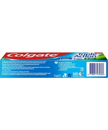Triple action anti-cavity toothpaste azione sbiancante e antimacchie in gel 75 ml - Buy Online on GoSupps.com