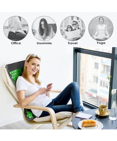 AkuPressmatte Acupressure Set - Black Needle Mat & Pillow for Pain Relief | International Shipping - Buy Online on GoSupps.com