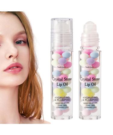 G n rique Women's Lip Oil Set - Long-lasting moisturizing jelly oil for lips fruit-flavored moisturizing lip balm | Real Flowers Glossy Lip Balm