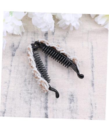 Minkissy French Barrette Hair Clip Comb Claw | Korean Fish Hairpin Banana Beautiful Vertical Ponytail Holder - Buy Online on GoSupps.com