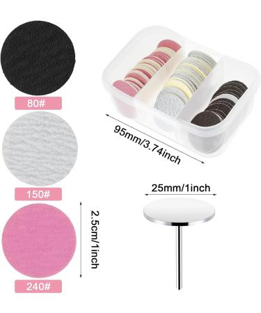 Sanding Paper Discs(#80#150#240 Grits) and Metal Nail Drill Bit Pedicure Drill Bits for Feet Files Replacement Sandpaper Discs for Dead Skin Cuticle Callus Remover Drill Bit for Manicure Pedicure Black White Pink/#80#150#240 - Buy Online on GoSupps.com