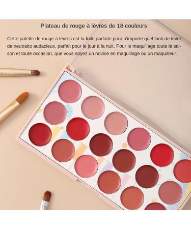  G n rique Matte red lipstick makeup lip gloss palette - Waterproof lipstick palette with 18 colors | Lip cream palette lip gloss for beginners - Buy Online on GoSupps.com
