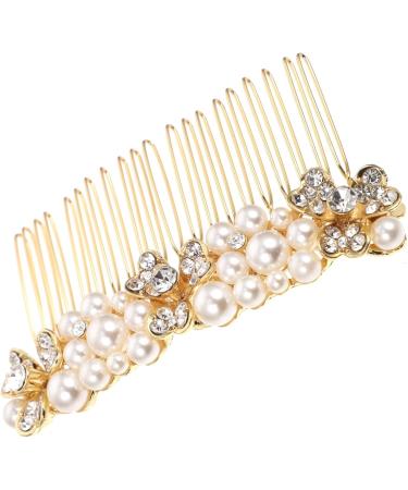 Beaupretty Accessories alloy rhinestone hair comb wedding hair accessories for brides wedding bride hair comb hair accessories for wedding golden wedding hair comb rhinestones crystal Comb - Buy Online on GoSupps.com