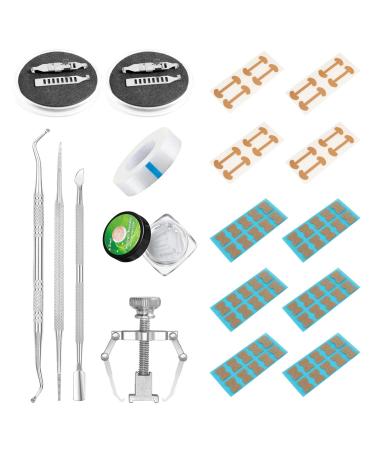 Ingrown Toenail Set 93 Pieces Professional Nail Care Set Correction Sticker Paronychia Corrector Toenail File and Lifter Toenail Patch for Men Women Toenail Care