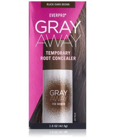 Everpro Gray Away Temporary Root Concealer  Black/Dark Brown 1.5 oz.