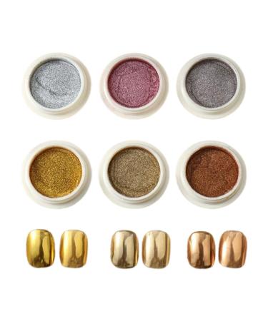 Kit de poudre ongles chrom poudre de ongles chrom e | Filles Mirror Effect Fingernail Pigment Shimmer Nail fournit de la poudre pour le festival les rencontres le maquillage l'Halloween 01
