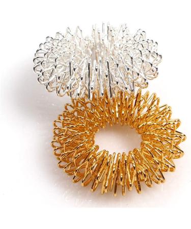 Winwinfly Acupressure Ring - Silver Finger Massage Ring for Stress Relief | Acupressure Rings for Wrist & Relaxation - Buy Online on GoSupps.com