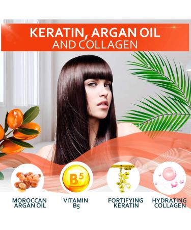 Keratin Conditioner - Sulfate & Paraben Free Deep Treatment for Dry Damaged Hair | Repair Split Ends for Curly Color Treated Straight & Frizzy Hair - Unisex Salon Formula - Buy Online on GoSupps.com