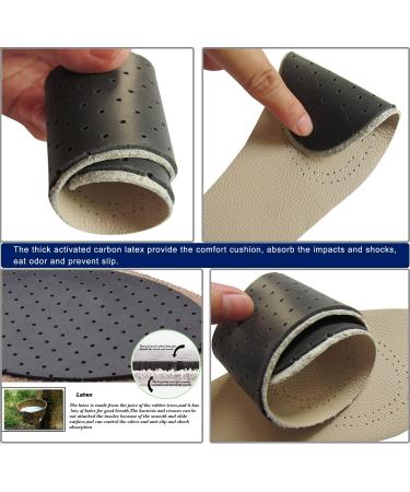 Men's Non-Slip Thin Leather Insoles for Boots and Dress Shoes - 3 Pairs (Size 8-9 Men/10-11 Women) - Carbon Odor-Eater Inserts - Buy Online on GoSupps.com