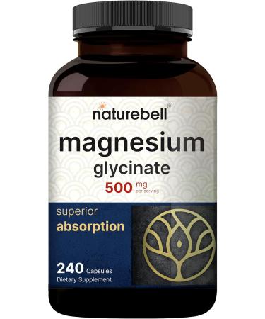 NatureBell Magnesium Glycinate Capsules 500mg & Ashwagandha 12,500 mg Equivalent with Black Pepper Bundle Pack | Chelated & Purified Mineral | Adaptogens Supplements for Relaxation - Buy Online on GoSupps.com