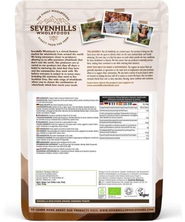 Sevenhills Wholefoods Ceylon Cinnamon Powder (True) Raw Organic 1kg - Buy Online on GoSupps.com