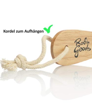 Robin Goods Hornhauttraspel Foot File - Coarse & Fine Wooden Corn Remover | Eco-Friendly Plastic-Free Packaging | Effective Callus & Corn Removal Tool (1 Piece) - Buy Online on GoSupps.com