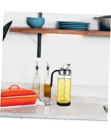 Milisten 1pc Oil Can Stainless Steel Salad Dressing Containers Oil Bottles for Kitchen Oil Glass Bottle Vinegar Dispenser Bottle Household Oil Pot Olive Oil Anti-leakage Plastic 22X7CM Black - Buy Online on GoSupps.com