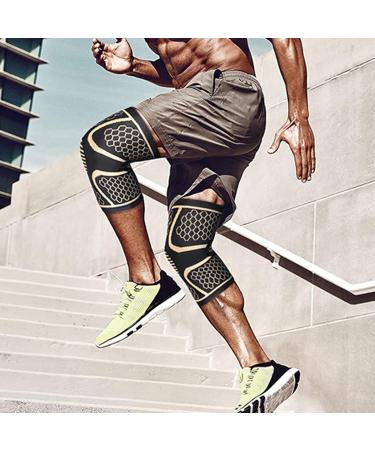Focket Protective Knee Pads - XL 3D Elastic Impact Shock Absorption Knee Sleeves for Enhanced Support - Buy Online on GoSupps.com