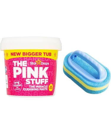 The Pink Stuff Miracle Cleaning Paste cleaning bundled with hand held cleaning scrubbing brush great for kitchen pans bathrooms and floors. Multipurpose hold house cleaner and stain remover - Buy Online on GoSupps.com