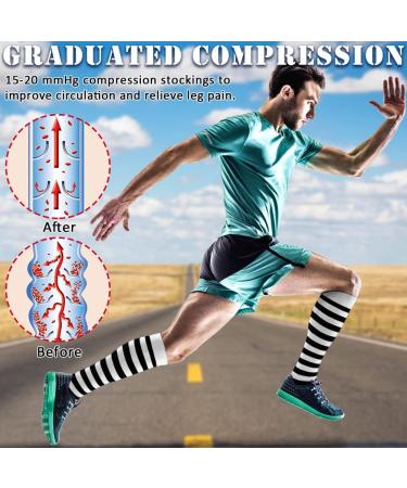 Beister Compression Socks 15-20 mmHg Knee High Support Hose (6 Pairs) - S-M - Buy Online on GoSupps.com