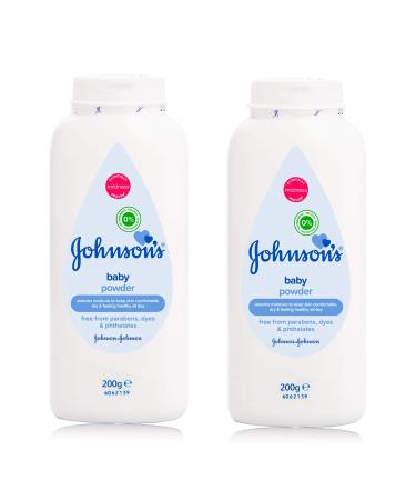 Johnson's Baby Talc pour b b Johnson's multipack de 2 | Talc cliniquement prouv pour la peau d licate du nouveau-n | Laisse la peau douce et lisse | 2x200g