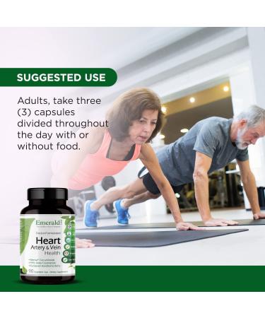 Emerald Labs Heart Artery & Vein Health 90 Veg Caps - Hawthorn Berry & Meriva Curcuminoids - Buy Online on GoSupps.com