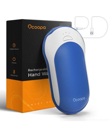 OCOOPA Quick Charge Hand Warmers Rechargeable,10000mAh Electric Hand Warmer Power Bank PD, 15hrs Lasting Heat, 3 Levels, Perfect for Camping, Hunting, Golf, Great Gift, H01(PD) Nighttime Blue
