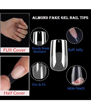 MAGIC ARMOR Square Gel Nail Tips 120pcs - Half Matte Clear False Nails for DIY Nail Art - 12 Sizes - Buy Online on GoSupps.com