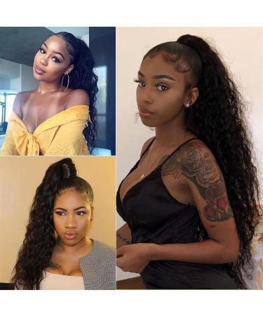 Ponytail Extension Wrap Around Ponytail Extensions Peruvian Natural Wave Ponytail Human Hair 12-26inch Remy Hair Clip In Curly Ponytail Hairpieces for Black Women Ponytail Hair Extension (Size : 120g 120g 22 inch - Buy Online on GoSupps.com