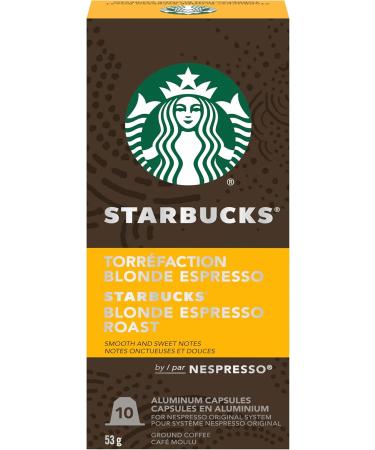 Starbucks by Nespresso Decaf Espresso Roast Nespresso Coffee Capsules Original Line Compatible & by Nespresso Blonde Espresso Roast Nespresso Coffee Capsules Original Line Compatible Decaf Espresso + Blonde Espresso 10 count (Pack of 5) - Buy Online on GoSupps.com