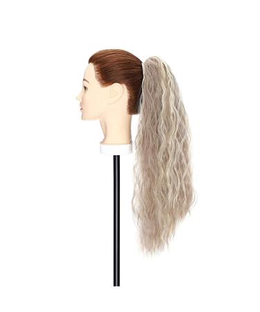 60cm Sandy Blonde & Bleach Blonde Claw Clip Ponytail Braid Extension - Wavy Hairpiece for Stunning Looks | International Shipping - Buy Online on GoSupps.com