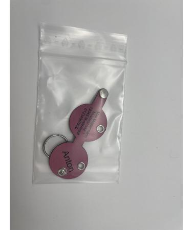 Copter Farm Dog Brand Bag - Engraved Art Leather & Real Leather | Custom Pink Round Collar Dog Tags - Buy Online on GoSupps.com