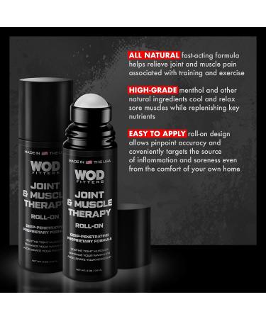 WODFitters Joint & Muscle Therapy Roll On Gel - Fast Relief for Joint Pain & Sore Muscles - 3 oz Premium Formula for Hips, Knees, Shoulders, Back, Neck, Hands & Feet - Buy Online on GoSupps.com