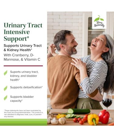 Terry Naturally Urinary Tract Intensive Support - Supplement with Cranberry for Bladder Health Support - Kidney Health Supplement with D-Mannose & Vitamin C - 60 Capsules (30 Servings) - Buy Online on GoSupps.com