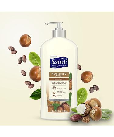 Suave Smoothing Cocoa Butter & Shea Skin Lotion 18oz Pump (532ml) - Pack of 2 - Buy Online on GoSupps.com