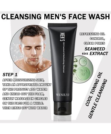 Men's Skin Care Kit - Hydrating Facial Care Gift Set | Moisturizing Toner Face Wash & Lotion for Long-Lasting Oil Control - Buy Online on GoSupps.com