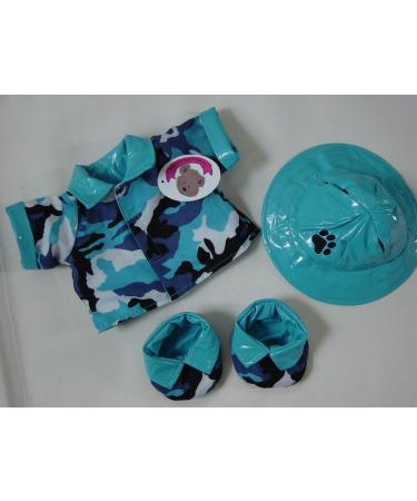 Build a Bear Teddy Bear Raincoat, Hat & Boots Set - Blue | Build your Bears Wardrobe - Buy Online on GoSupps.com