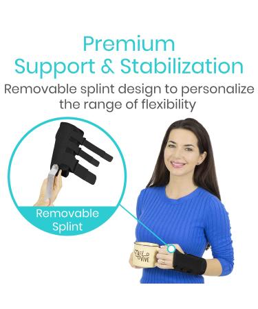 Vive Carpal Tunnel Wrist Brace - Arm Compression Hand Support Splint for Men Women Kids - Universal Adjustable Fit Black - Buy Online on GoSupps.com