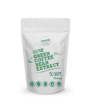 Pure Green Coffee Bean Extract Powder 150g (5.3 oz) Bulk Natural Dietary Supplement, Rich in Antioxidants, Supports Wellness, Vitality, Energy, Heart Health & Weight Loss by PuriSure