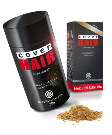 COVER HAIR - Premium Scattered Hair 30 g | Pouring Hair for Hair Thickening and Roots | Authentic Look in for Men and Women | 100% Natural Blonde 30 g