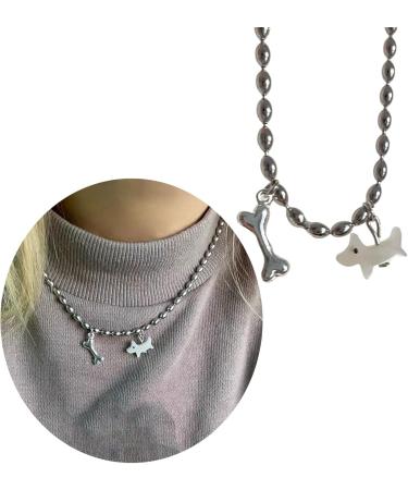 Trendy Stainless Steel Dog Bone Necklace | Stylish Jewelry for Fashion-Forward Individuals - Oralgos - Buy Online on GoSupps.com