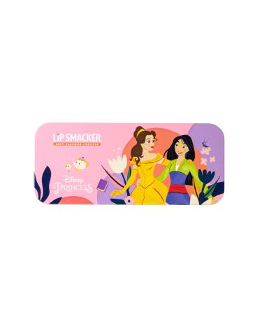 Lip Smacker Disney Princess Adventure Color Tin Lips and Face Makeup Giftset with Lip Glosses and Shimmer Creams for your Kids' Princess Look Make-up Applicator Included 2023 Version