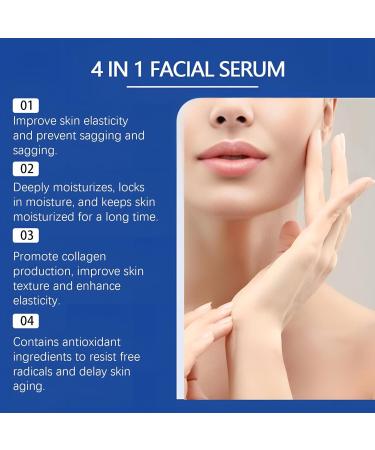 CHDGSJ 4 in 1 facial serum with 30 vitamin C 10 hyaluronic acid 5 niacinamide 10 vitamin E antiaging serum for dark spots fine lines wrinkles even complexion 30ml - Buy Online on GoSupps.com