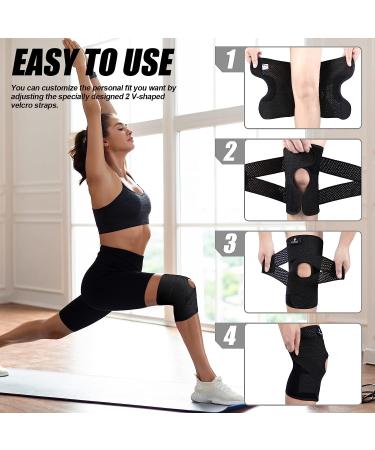 NEENCA Professional X-Large Black Knee Brace | Side Stabilizers | Compression Support | Mesh Weave Tech | Ultra-Soft Bandage | for Running, Workout, Hiking & All Sports - Buy Online on GoSupps.com