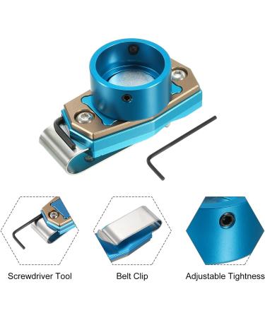 Buy PATICIL Billiard Magnetic Chalk Holder - Aluminum Pool Cue Chalk Case with Belt Clip - Snooker Accessories in Blue/Brown - Buy Online on GoSupps.com