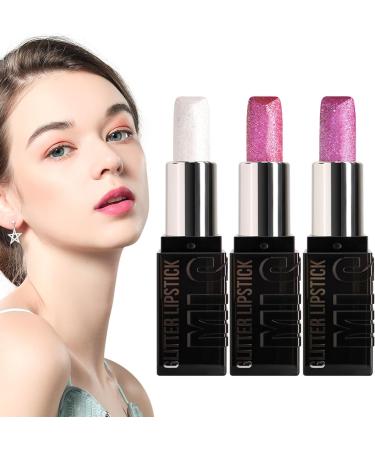  Opilroyn Glittery matte lip gloss matte lipstick - Glossy glossy matte lip gloss 3-pack | Non-stick moisturizing high-shine cup for everyday makeup - Buy Online on GoSupps.com