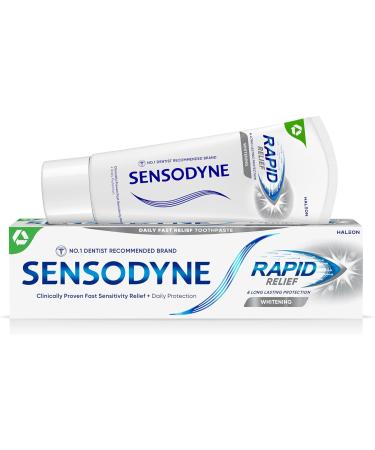 Sensodyne Rapid Relief Teeth Whitening Toothpaste 75ml - Gentle Whitening for Sensitive Teeth - Buy Online on GoSupps.com