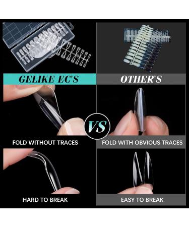240 Extra Short Coffin Gel Nail Tips Set for Nail Art - Soft Full Cover False Nails in 12 Sizes - PMMA Pre-Buffed Artificial Nails for Gluing - Buy Online on GoSupps.com