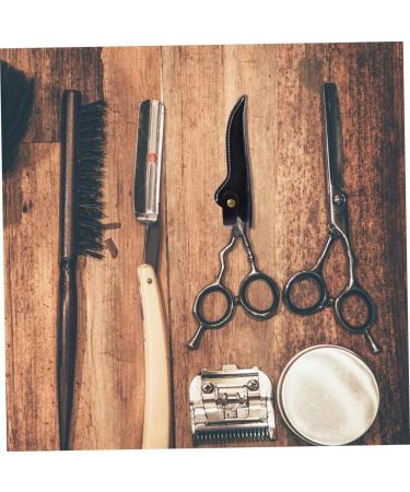 Fomiyes 2-Pack Friseur Shears with Leather Etui Vintage Scissor Case & Blade Protection for Embroidery Scissors 17x5x2cm in Black & Brown - Buy Online on GoSupps.com