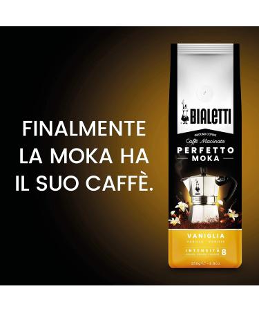 Bialetti Perfetto Moka Vaniglia - Medium Roast Vanilla Coffee 250g (Pack of 6) | International Shipping Available - Buy Online on GoSupps.com
