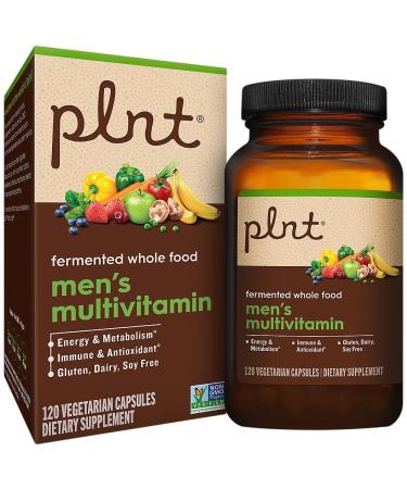 plnt Fermented Whole Food MenaTMs Multivitamin (120 Vegan Capsules) 120 Count (Pack of 1)