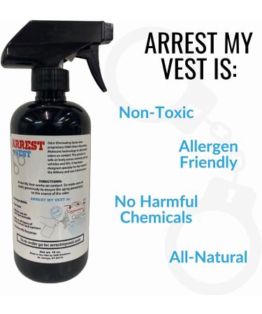 Arrest My Vest Military & Police Grade Odor Eliminating Spray | Triple Pack - 1 Unscented, 1 Midnight, 1 Driftwood | Safe on K9s - Buy Online on GoSupps.com