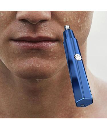 Nose Hair Trimmer - Washable & Smooth Cutting Eyebrow & Facial Hair Trimmer for Men & Women - Blue - International Shipping - Buy Online on GoSupps.com